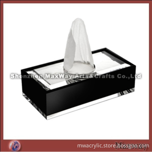 Black High Grade Elegant Acrylic/Perspex Napkin Case/Box